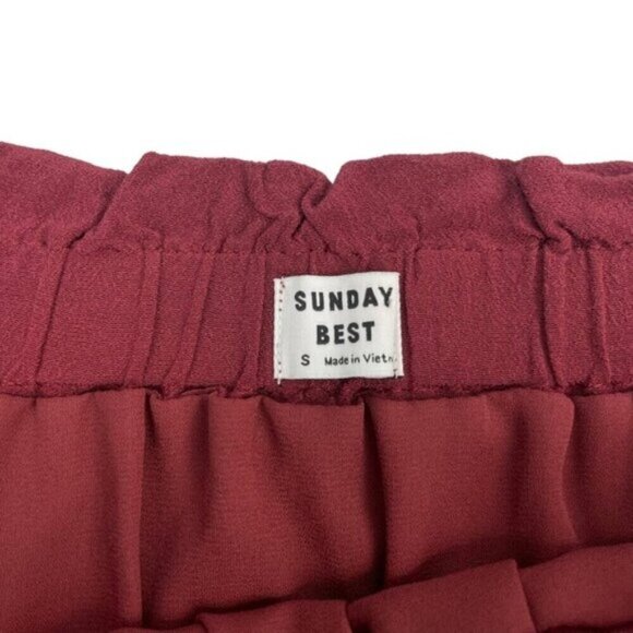 Aritzia Sunday Best Trixie A-Line Mini Skirt Womens Size Small Red - Picture 9 of 11